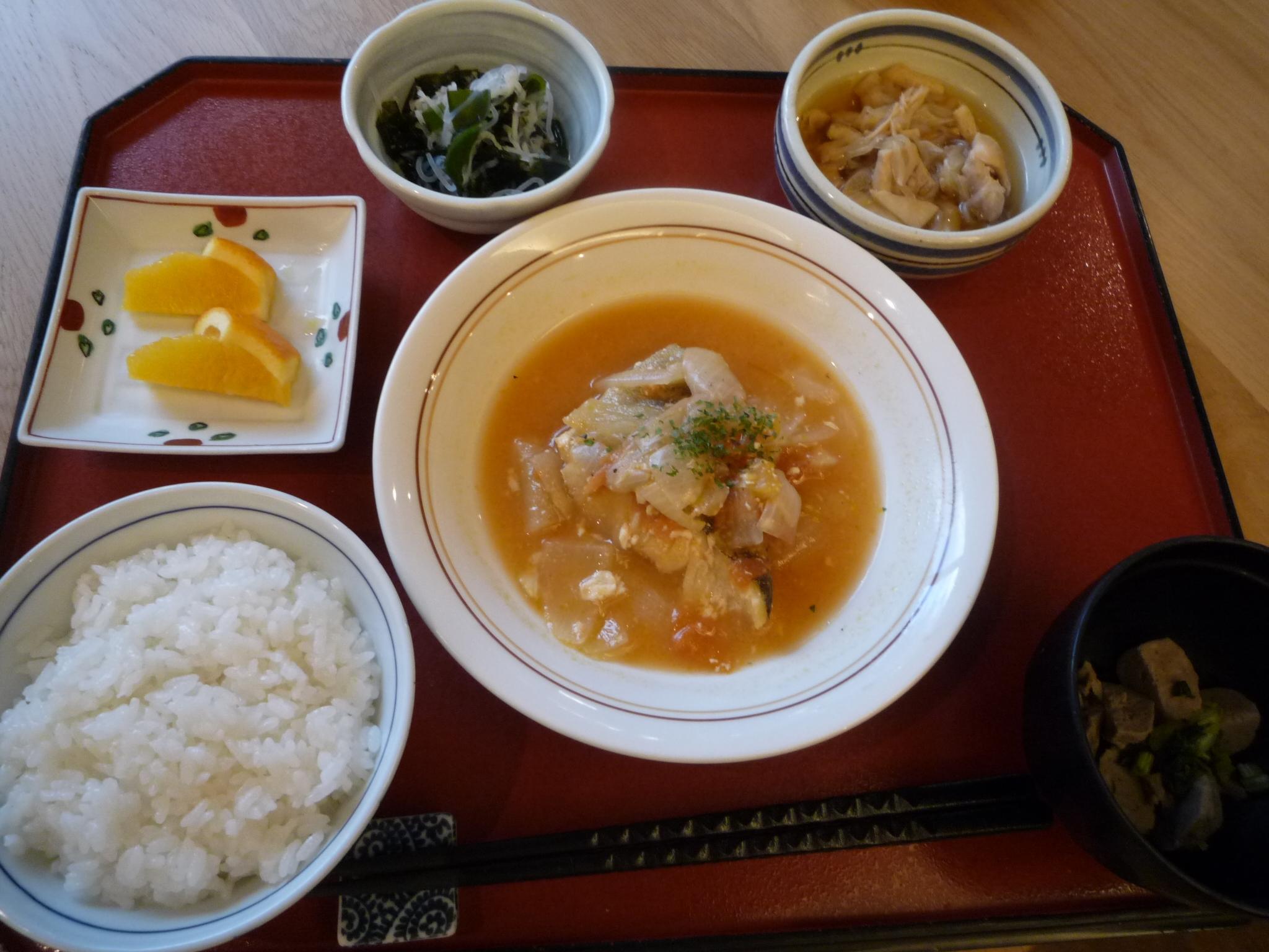 夕食　たらのトマト煮.JPG